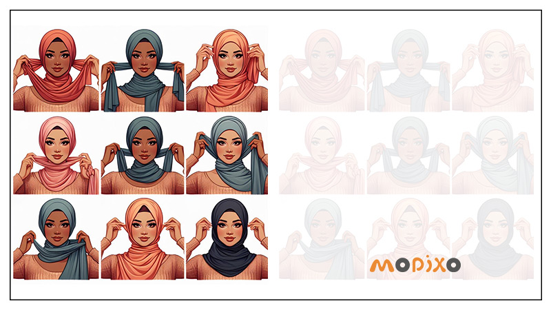 10 مدل جدید و جذاب بستن شال برای عروسی