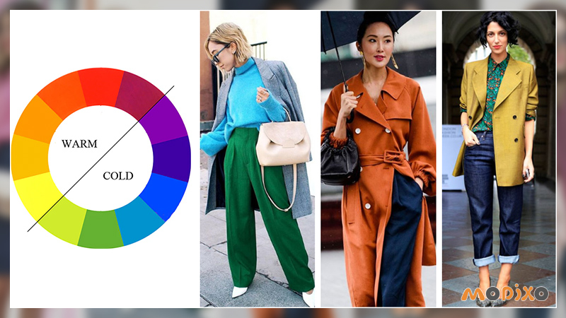 چه رنگ هایی باهم ست میشن + جدول ست رنگ لباس زنانه