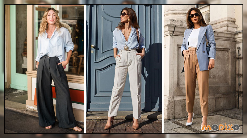 راهنمای استایل با شلوار پارچه ای پیله ای زنانه برای مهمانی