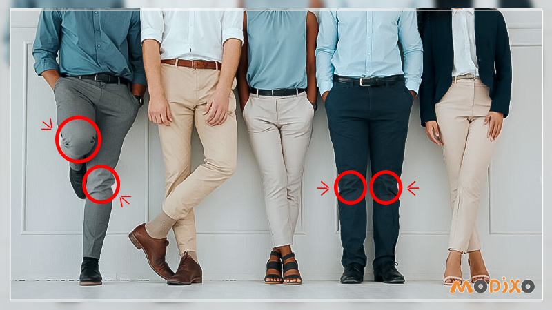 برای رفع مشکل زانو انداختن شلوار پارچه ای چیکار کنیم