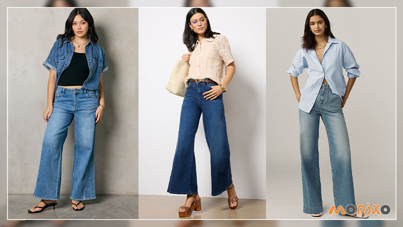 شلوار جین واید رو چطور باید استایل کنیم؟