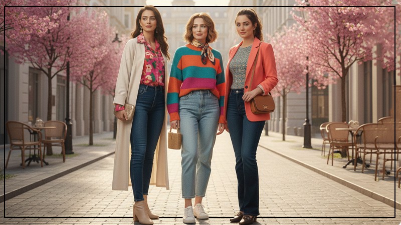 30 استایل با شلوار جین زنانه برای عید 1405