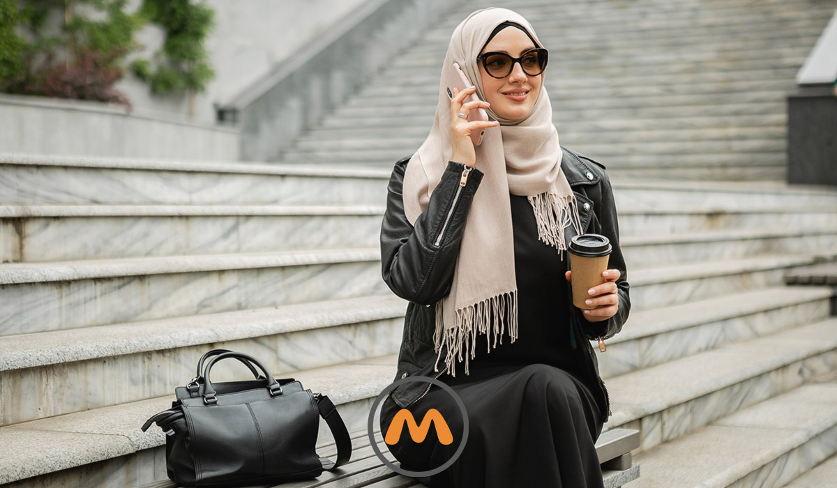 روش های ست کردن شال و روسری با کیف زنانه 2