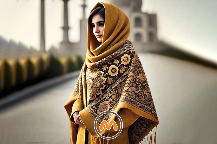 مانتو خردلی با چه شالی ست میشه؟ 2