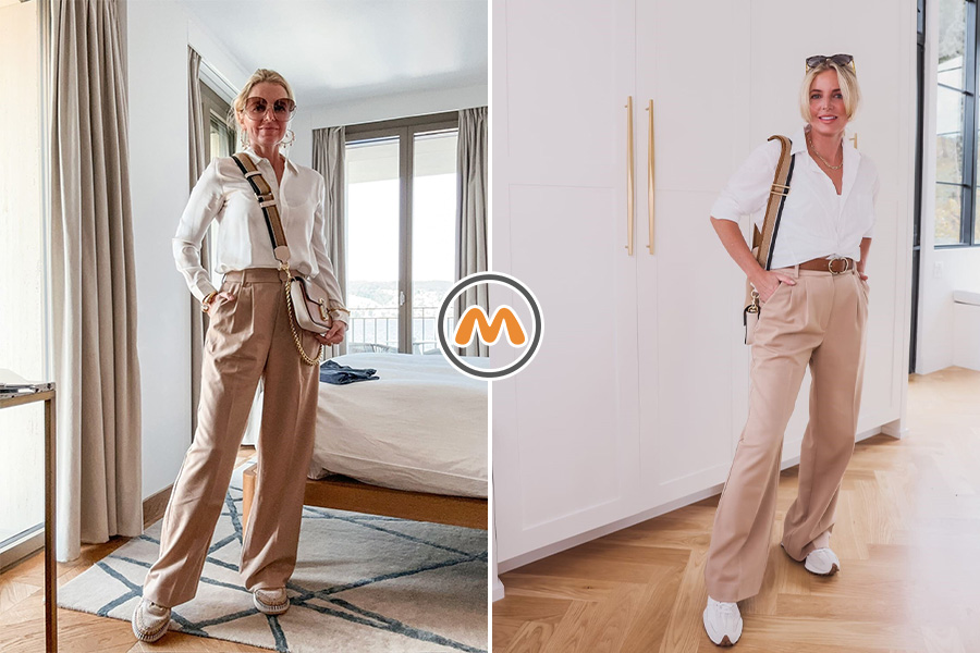 کفشهای مناسب برای استایل با شلوار پارچهای پیلهای زنانه