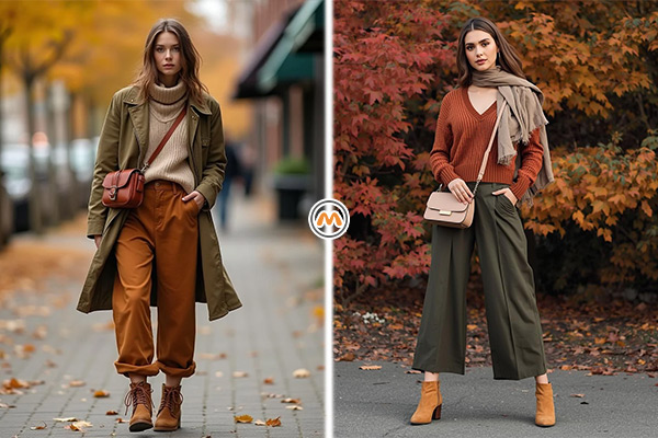 استایل پاییزی زنانه برای فرم بدنی مثلث معکوس