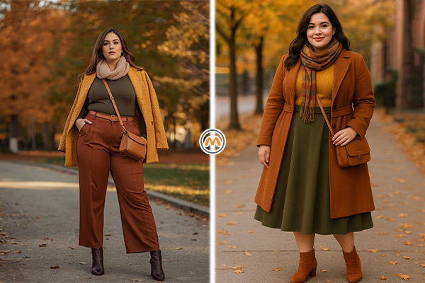 ایده تیپ پاییزی زنانه برای فرم اندام گلابی