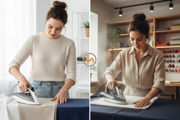 ترفند حوله نم‌دار برای محو خط اتو