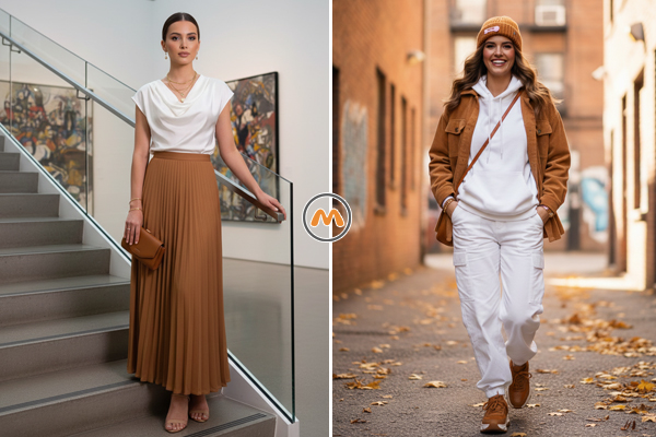 سفید و کاراملی