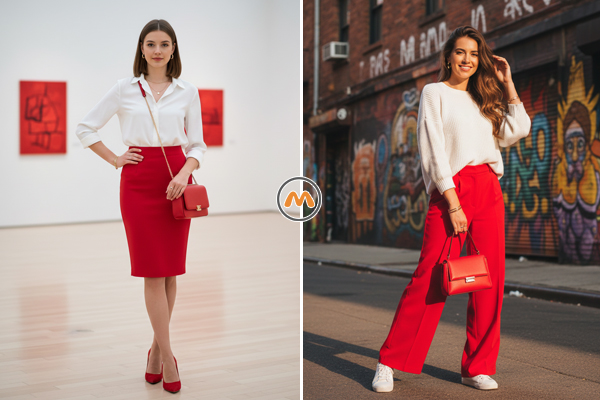 ترکیب سفید و قرمز برای ظاهر برجسته و خاص