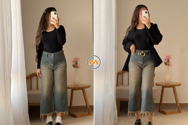 شلوار جین واید لگ استایل 1