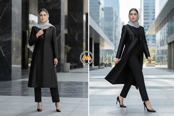 مدل مانتو بلند مازراتی